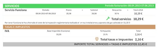 Detalles de servicios